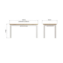 Beverley Dove Grey  Extending Table 1.6m-2m 160 x 85 x 78 cm