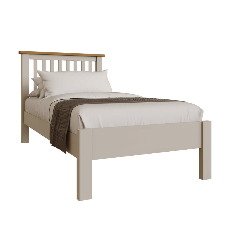 Beverley Dove Grey  Bed 3' Single 106 x 201 x 105 cm