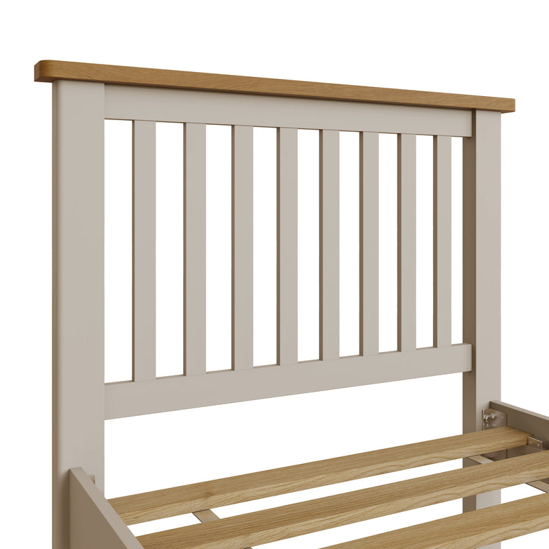 Beverley Dove Grey  Bed 3' Single 106 x 201 x 105 cm