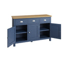 Aldeburgh Blue Sideboard with 3 Doors 130 x 40 x 85 cm