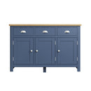 Aldeburgh Blue Sideboard with 3 Doors 130 x 40 x 85 cm
