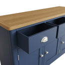 Aldeburgh Blue Sideboard with 3 Doors 130 x 40 x 85 cm