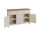 Beverley Dove Grey  Sideboard with 3 Doors 130 x 40 x 85 cm