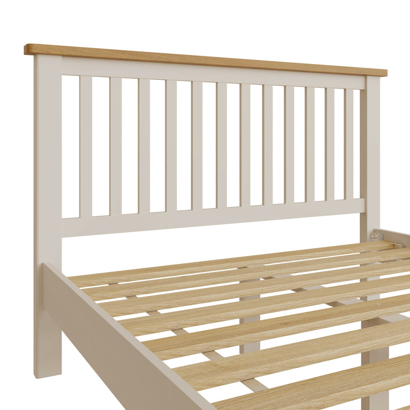 Beverley Dove Grey  Bed 4'6" Double 152 x 201 x 105 cm