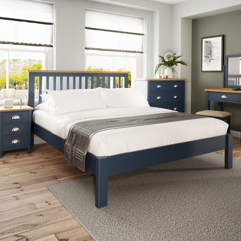 Aldeburgh Blue Bed 5' King