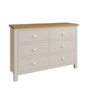 Beverley Dove Grey  Chest of 6 Drawers 115 x 40 x 78 cm