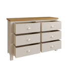 Beverley Dove Grey  Chest of 6 Drawers 115 x 40 x 78 cm