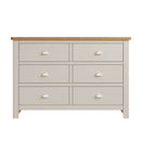 Beverley Dove Grey  Chest of 6 Drawers 115 x 40 x 78 cm