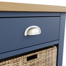 Aldeburgh Blue Cabinet 1 Drawer 1 Basket 50 x 30 x 50 cm