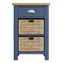 Aldeburgh Blue Cabinet 1 Drawer 2 Basket 50 x 30 x 75 cm