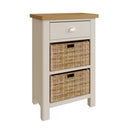 Beverley Dove Grey Cabinet 1 Drawer 2 Basket 50 x 30 x 75 cm