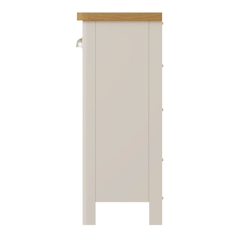 Beverley Dove Grey Cabinet 1 Drawer 2 Basket 50 x 30 x 75 cm