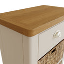 Beverley Dove Grey Cabinet 1 Drawer 2 Basket 50 x 30 x 75 cm