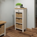 Beverley Dove Grey Cabinet 1 Drawer 3 Basket 50 x 30 x 100 cm