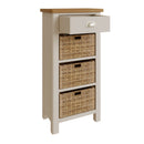 Beverley Dove Grey Cabinet 1 Drawer 3 Basket 50 x 30 x 100 cm