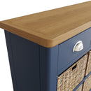 Aldeburgh Blue Cabinet 2 Drawer 4 Basket 80 x 30 x 75 cm