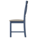 Aldeburgh Blue Pair of Chairs with Fabric Seat 42 x 49 x 95.5 cm