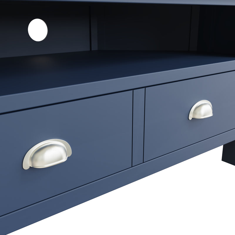 Aldeburgh Blue Corner TV Unit 90 x 44 x 48 cm