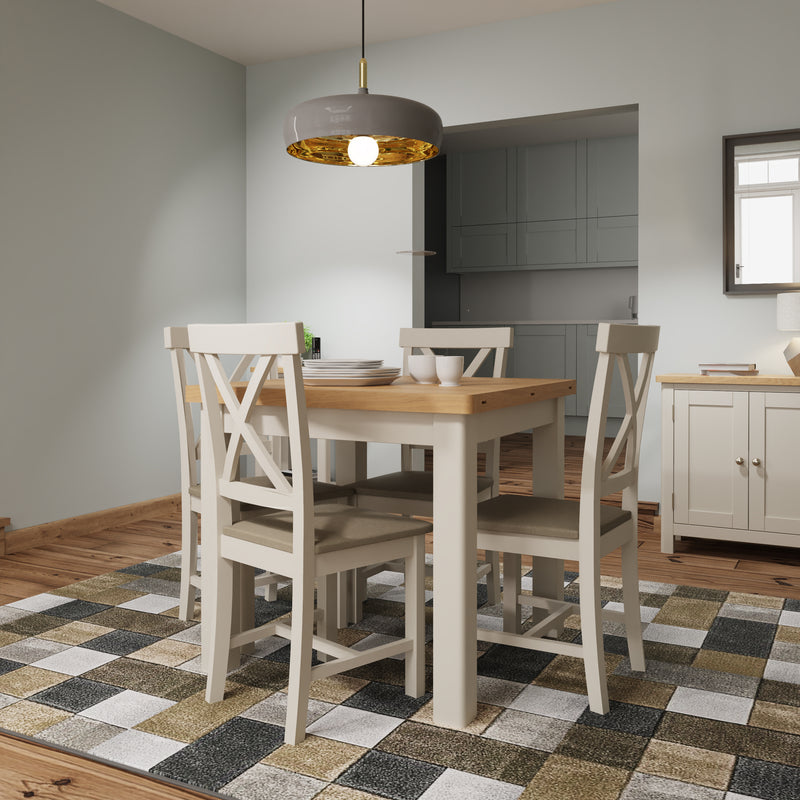 Beverley Dove Grey Flip-Top Table 85 x 85 x 78 cm