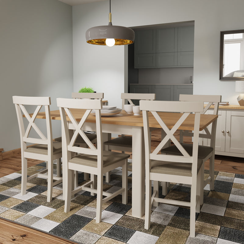 Beverley Dove Grey Flip-Top Table 85 x 85 x 78 cm