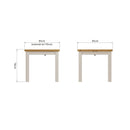 Beverley Dove Grey Flip-Top Table 85 x 85 x 78 cm