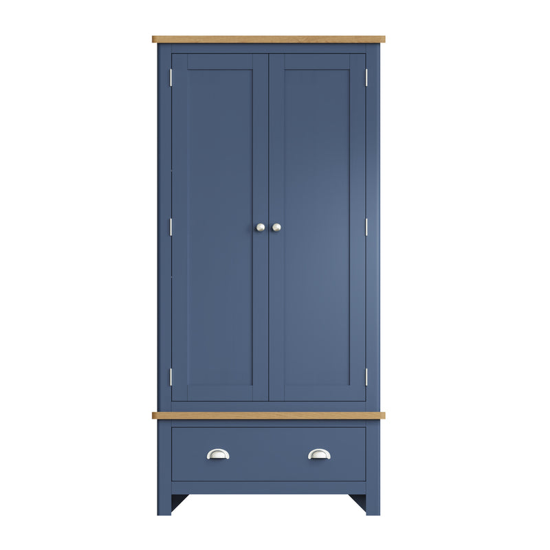 Aldeburgh Blue Wardrobe Double with Drawer