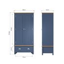 Aldeburgh Blue Wardrobe Double with Drawer
