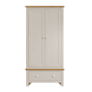 Beverley Dove Grey  Wardrobe Double with Drawer 90 x 52 x 185 cm