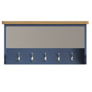 Aldeburgh Blue Wall Coat Rack with Mirror 80 x 15 x 50 cm