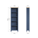 Aldeburgh Blue Bookcase Large 60 x 25 x 180 cm