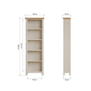 Beverley Dove Grey  Bookcase Large 60 x 25 x 180 cm