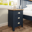 Aldeburgh Blue Bedside Table with 3 Drawers
