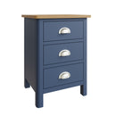 Aldeburgh Blue Bedside Table with 3 Drawers