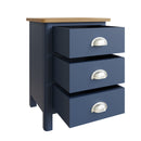 Aldeburgh Blue Bedside Table with 3 Drawers