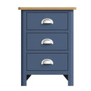 Aldeburgh Blue Bedside Table with 3 Drawers