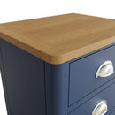 Aldeburgh Blue Bedside Table with 3 Drawers