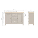Beverley Dove Grey  Sideboard Large 115 x 34 x 80 cm