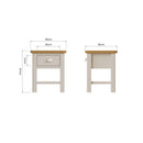 Beverley Dove Grey  Lamp Table 1 Drawer 40 x 36 x 47 cm