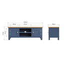 Aldeburgh Blue TV Unit Large 120 x 38 x 45 cm
