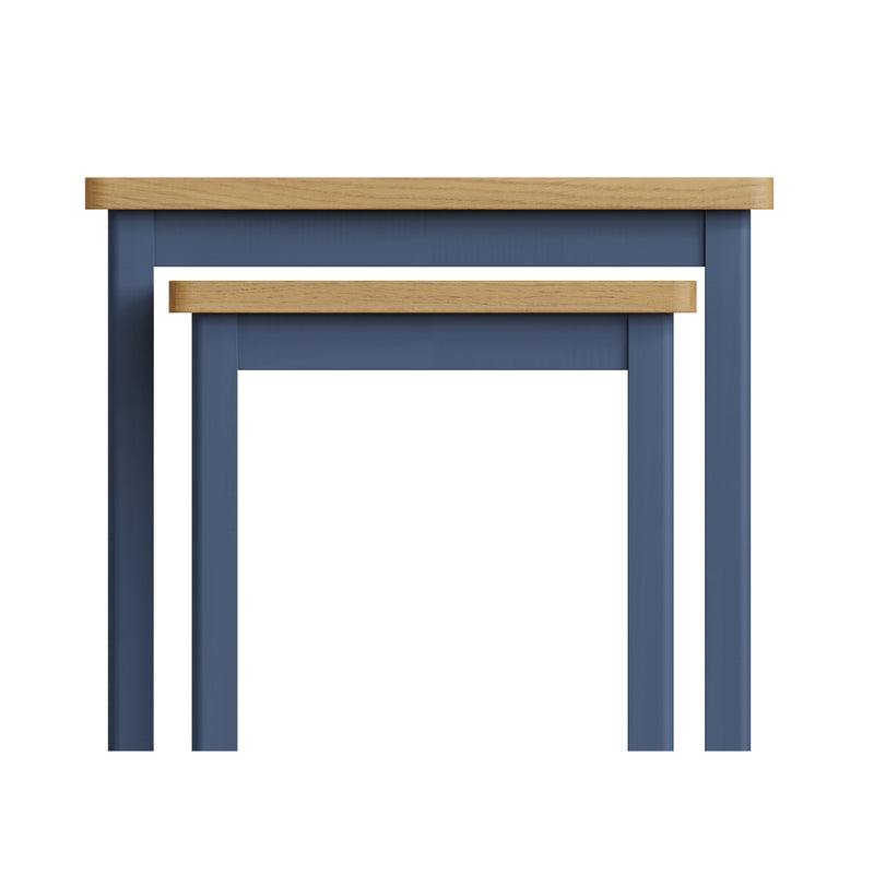 Aldeburgh Blue Nest of 2 Tables 50 x 32 x 50 cm