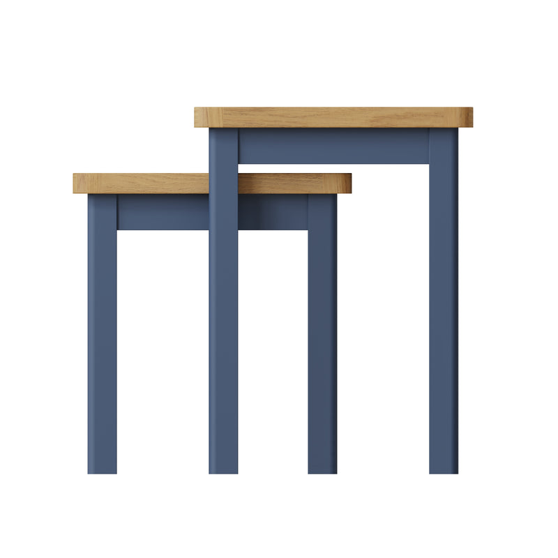 Aldeburgh Blue Nest of 2 Tables 50 x 32 x 50 cm
