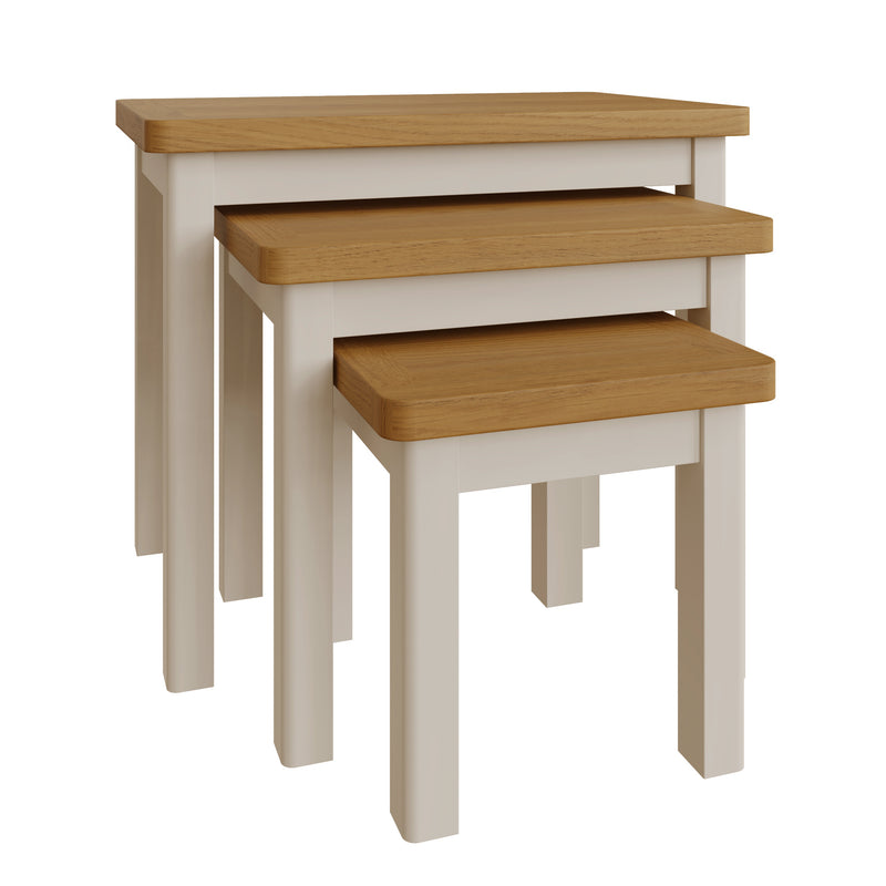 Beverley Dove Grey  Nest of 3 Tables 60 x 38 x 50 cm