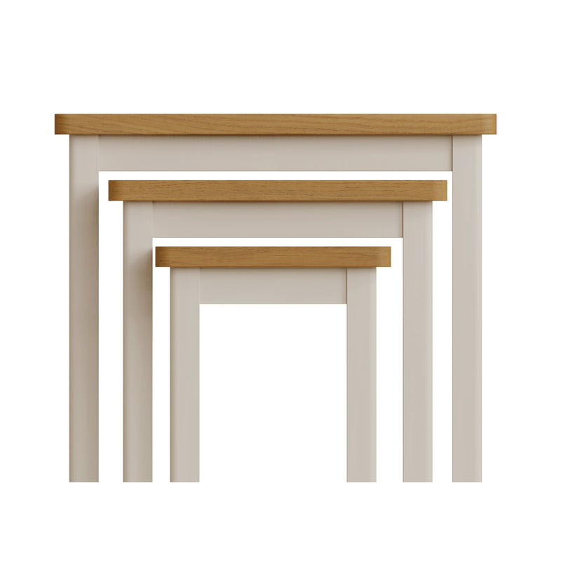 Beverley Dove Grey  Nest of 3 Tables 60 x 38 x 50 cm