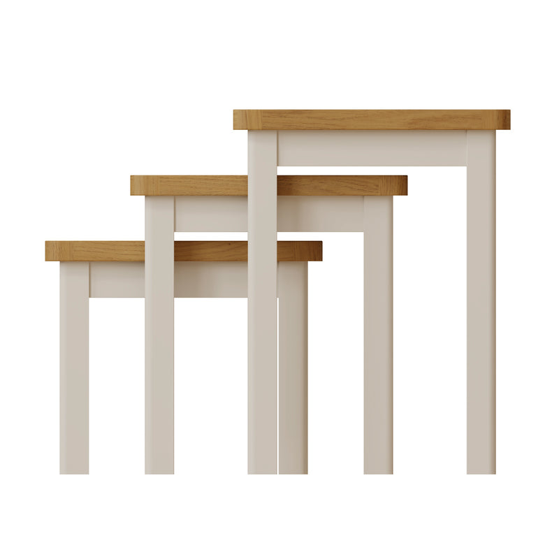 Beverley Dove Grey  Nest of 3 Tables 60 x 38 x 50 cm