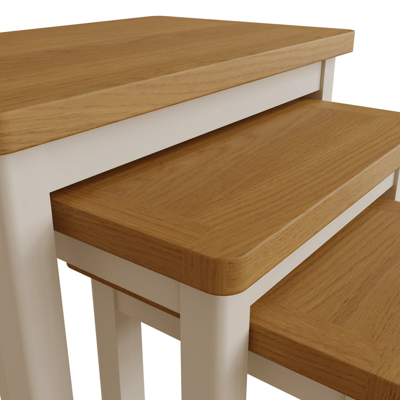 Beverley Dove Grey  Nest of 3 Tables 60 x 38 x 50 cm