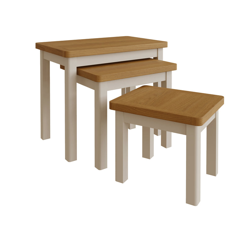 Beverley Dove Grey  Nest of 3 Tables 60 x 38 x 50 cm
