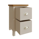Beverley Dove Grey  Bedside Table with 2 Drawers 35 x 32 x 58 cm