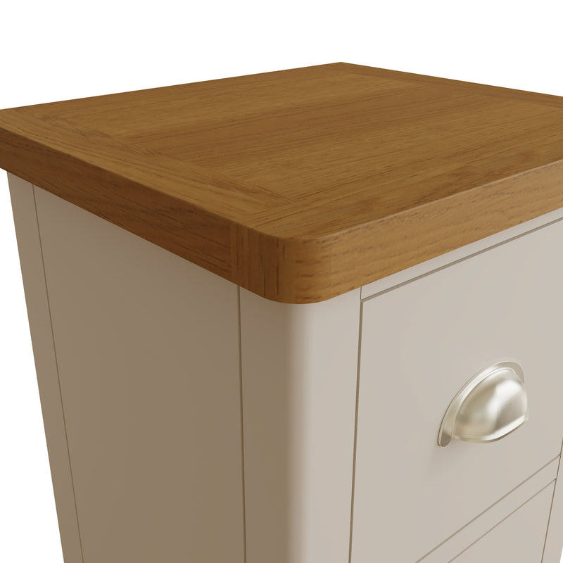 Beverley Dove Grey  Bedside Table with 2 Drawers 35 x 32 x 58 cm