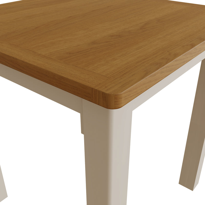 Beverley Dove Grey  Fixed Top Table  75 x 75 x 78 cm