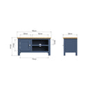 Aldeburgh Blue TV Unit 90 x 38 x 45 cm